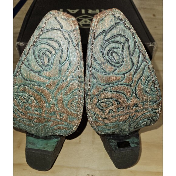 Ariat Gemma SOUTHWESTERN Boots Womens 7B Brown Distressed Western Aztec Cowgirl - Picture 5 of 13